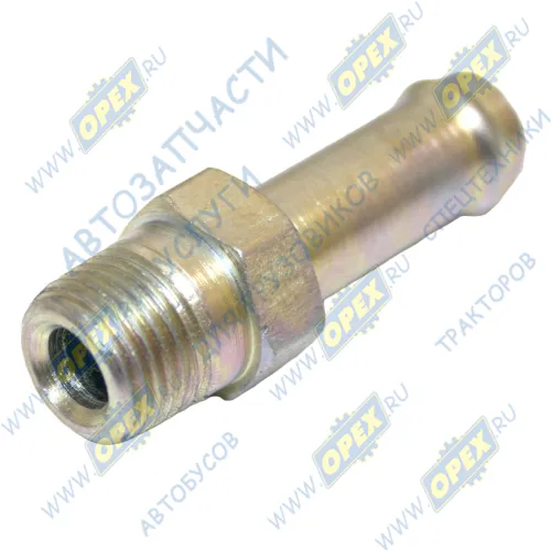 375-3706013 Фитинг (штуцер) прямой; под шланг ф10/ Рнаруж=М10х1; К=12 L=35 крана Урал