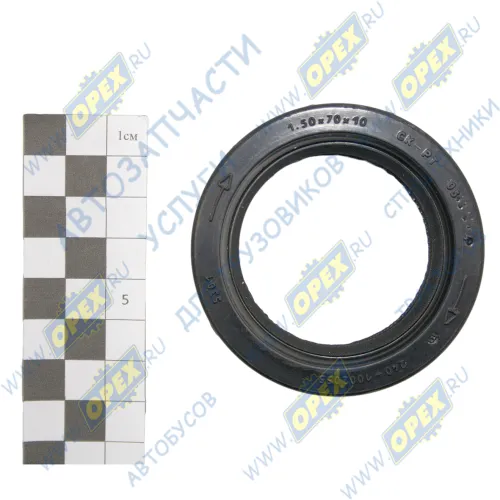 240-1002055 Сальник (манжета) правого вращения 50х70х10 коленвала, передний с насечкой,; (1.2-50x70x10) ЧайковРТИ1