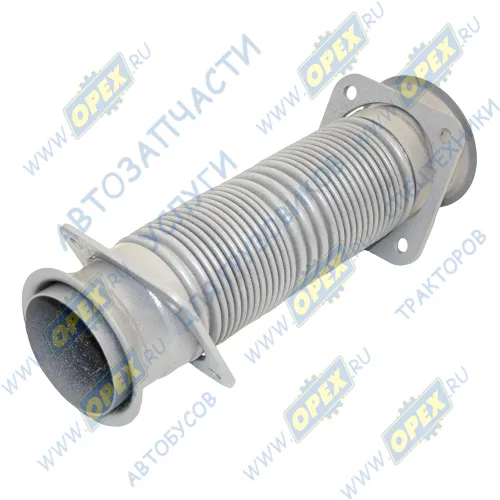 54115-1203012-70Э Рукав глушителя (металлорукав) L=400 ф125 2 квадр.фланца по 4отв. ф10 Евро-2,3; L=400 Элемент