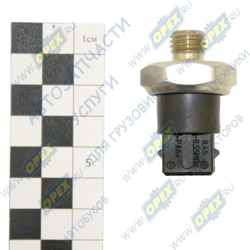 6072.3829 Датчик аварийного давления воздуха,масла М12х1,5L=45Р=7К=27 фишка2 плоск.клеммы,ГАЗ-3307,3309,Урал ЭлМехИзмер1