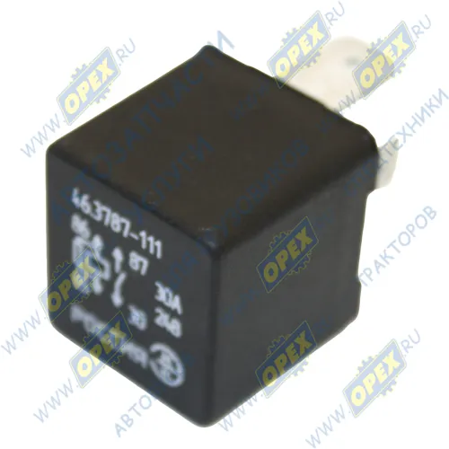 46.3787-111 Реле стартера УРАЛ Некст 24В 30А ;4 плоские клеммы,без кармана под кронштейн и с помехоподавляющим резистором ЭлМехИзмер1