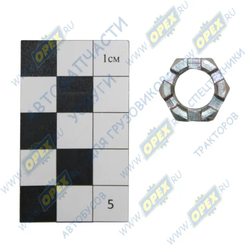 292816 Гайка ГОСТ-5918 М12х1,25; h=12 К=16/17 (коронч.) стойки стабилизатора ГАЗ-3110 ЭТНА1