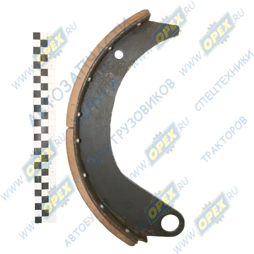 Ю66-3502030-2Ф Колодка тормозная задняя ГАЗ-66,3308 L=550; S=80 (340х82х190)1отв. без выреза; (накладка Фритекс) ЮККА2