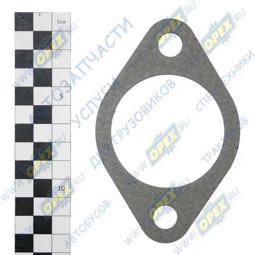 240-1008027 Прокладка ромбич. 122х78; фвнутр=58; 2отв.ф11, выпуск.трубы (коллектора); м/асбест (вырубка) ЯЗТО