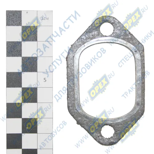 Д37М-1008070 Прокладка (м/асбест) С/Ф; 50х83; 2отв.ф8, впуск.трубы (коллектора) Д144,Д21 ЯЗТО