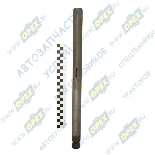 236-1601215-Б Вал вилки сцепления ф28 L=430 шпонка по центру,шлицы ЯМЗ ЯМЗ1