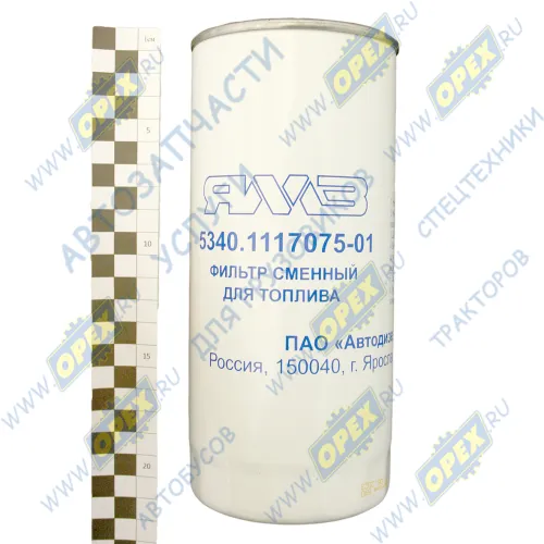 5340.1117075-01 Фильтр топливный A=93 B=62 C=71 M18x1.5 H=212 DEUTZ, Volvo, Bomag DAF LCV (1970-2020), VOLVO B12 (1992-2020); Рarker, ф96, h=215 ЯМЗ2