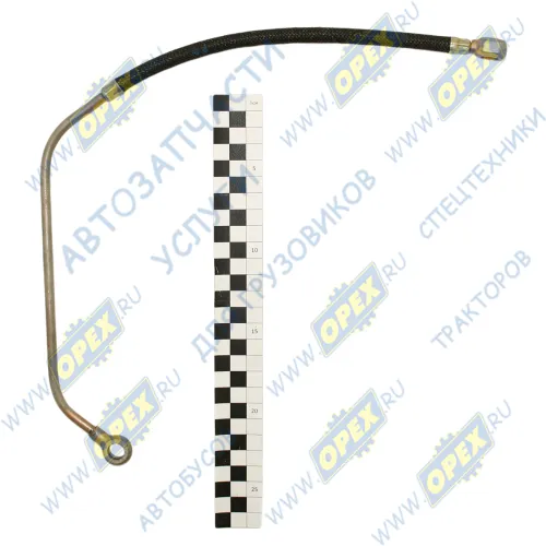 238П-1111614 Трубка (шланг) ф8 L=380-400мм под 2 штуцера ф10 подвода масла к ТНВД; составной шл+трубка ЯМЗ1