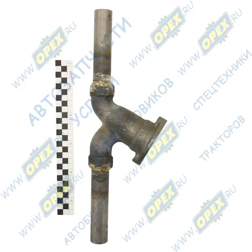 240-1303226 Трубка (сталь) ф30; L=390 с тройником. соединительная термостата ЯМЗ1