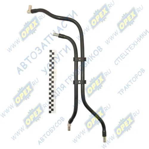 651.1104525 Трубка ПВХ ф15 L=450/750 4xd=13 С/И топливная, сдвоенная; Г=М22+К27 ЯМЗ1