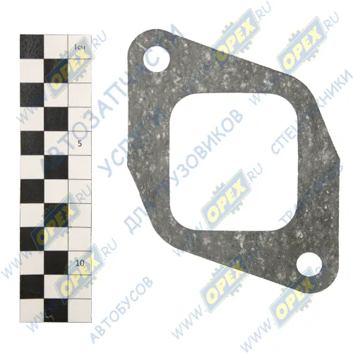 236-1115026 Прокладка ромбич. 133х88х0,2 2отв.ф10,1отв L=56х56 впуск.трубы(коллектора) ЯМЗ