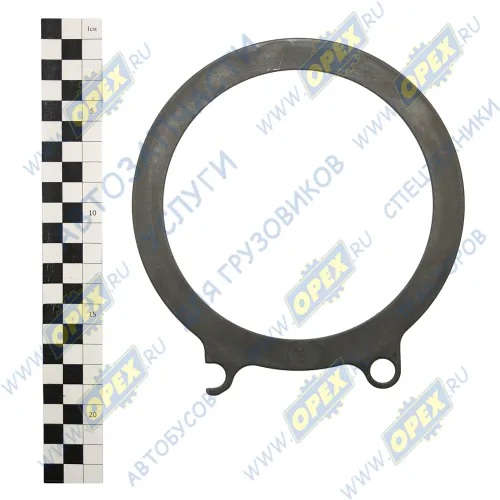 240-1003218 Прокладка (сталь) С/Ф; ф130х162; 2отв.ф12, с ушами, ГБЦ(разд) К-701, ЯМЗ-240 газового стыка №3 ЯМЗ