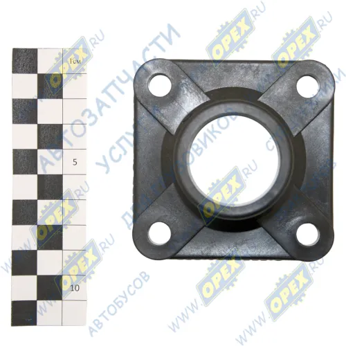 236-1306053-А Патрубок крышка термостата ф42; L=44; фланец 4отв.ф9; (пластик) ЯМЗ1