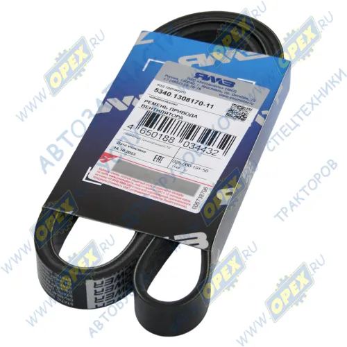 5340.1308170-11 Ремень поликлиновой 6РК1370 привода вентилятора ЯМЗ-534,536, CITROEN // DODGE // FIAT // MITSUBISHI // OPEL // PEUGEOT ЯМЗ
