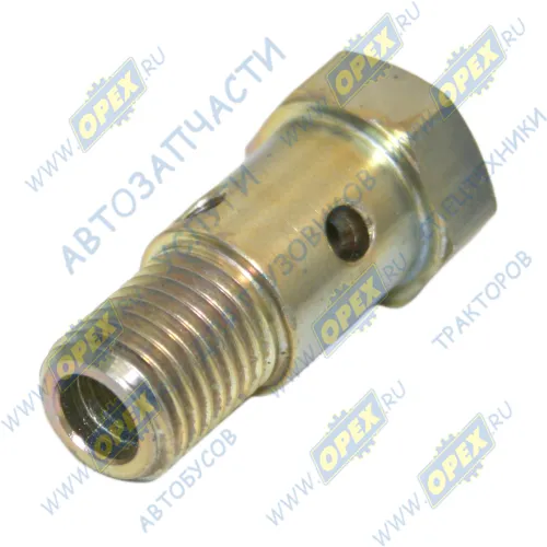 5344.1118046 Болт-штуцер С/И М12х30х1,5 Р=13 К=17 ф14 2 скв.отв. ф4 трубки подвода масла к турбокомпрессору дв.ямз 53441 ЯМЗ