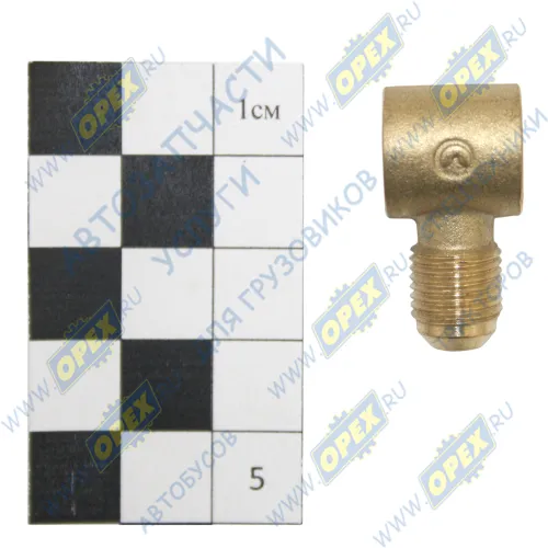 8.9128 Фитинг (штуцер) прямой; Рнаруж=М10х1/ под круг.штуц. ф10мм наруж.конус; h=15 L=28 латунь ЯМЗ1
