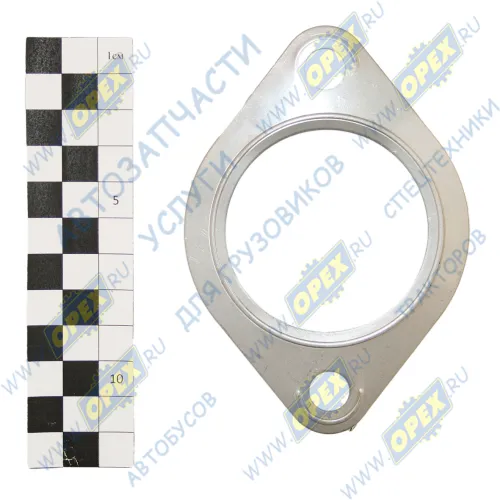 8401.1008045-10 Прокладка (сталь) ромбич. 115х80; фвнутр=55; 2отв.ф11, патрубка ЯМЗ