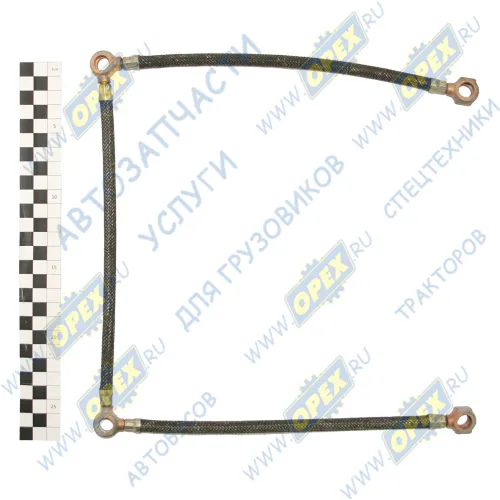 7511.1104373 Трубка МБС ф9 L=800 под 2 штуцера ф10+2кругл.шт10 отводящая от головок ЯМЗ1