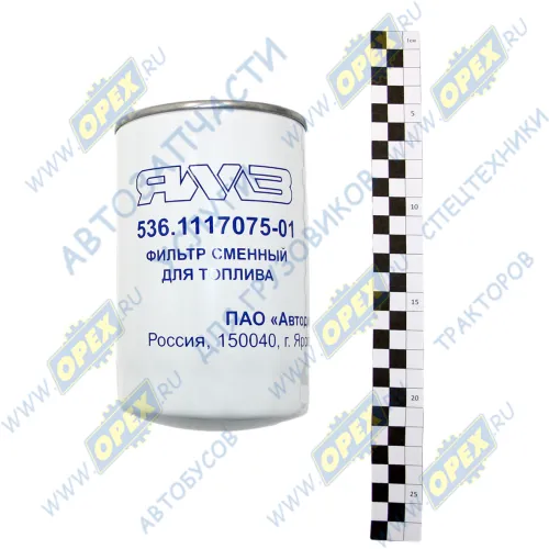536.1117075-01 Фильтр топливный A=93 B=62 C=71 H=147 M18х1.5 RVI Keraх, Magnum, (DCI11: Евро-3), МАЗ, IVECO Bus (1970-2020), RVI LCV (1970-2020); WDK 940/1 ДИФА 6104 ЯМЗ1