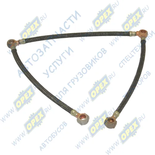 7511.1104373 Трубка МБС ф9 L=800 под 2 штуцера ф10+2кругл.шт10 отводящая от головок ЯМЗ