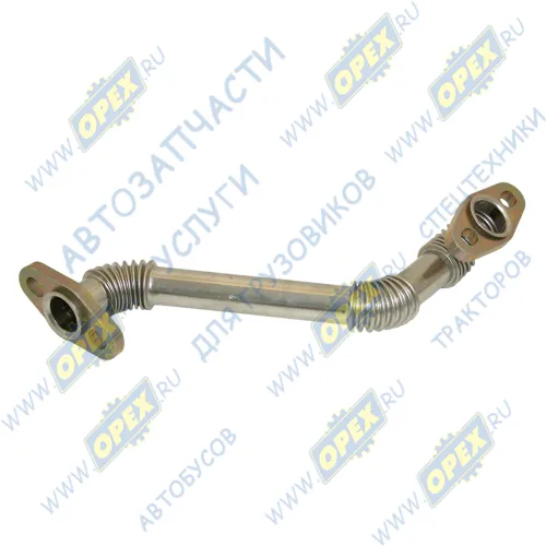 536.1118340-10 Трубка (дюраль) ф24 L=320; 2 ромбич.фланца 2отв.ф10 гибкая ЯМЗ