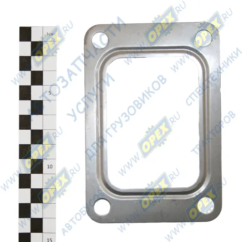 238Ф-1118158 Прокладка (сталь) прямоуг. 92х135; 4отв.ф11 корпуса турбокомпрессора(чешка) ЯМЗ