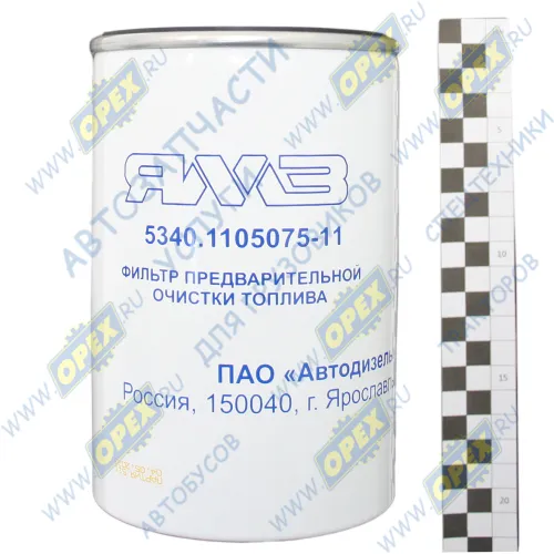 5340.1105075-11 Фильтр топливный сепаратора навинч. A=108 F= 80x3; G=1-14 UNS - 1B; H=150 без колбы PreLine PL270 ЯМЗ3