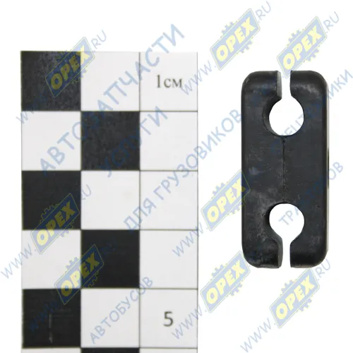 240-1104350 Прокладка (РТИ) С/Ф ф15х15х32; 3отв.ф6, разрезная, скобы крепления топливных трубок ЯРТ1