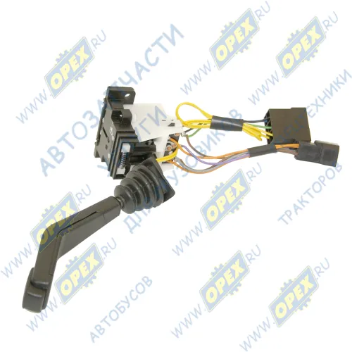 3912.3769 Переключатель подрулевой поворот, свет, сигнал звуковой МТЗ, "Амкодор", жгут 120 мм., угол рукоятки 72 градуса ЯСМА1