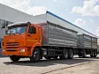 Для нужд сельского хозяйства был разработан автопоезд-зерновоз на базе грузовика КАМАЗ
