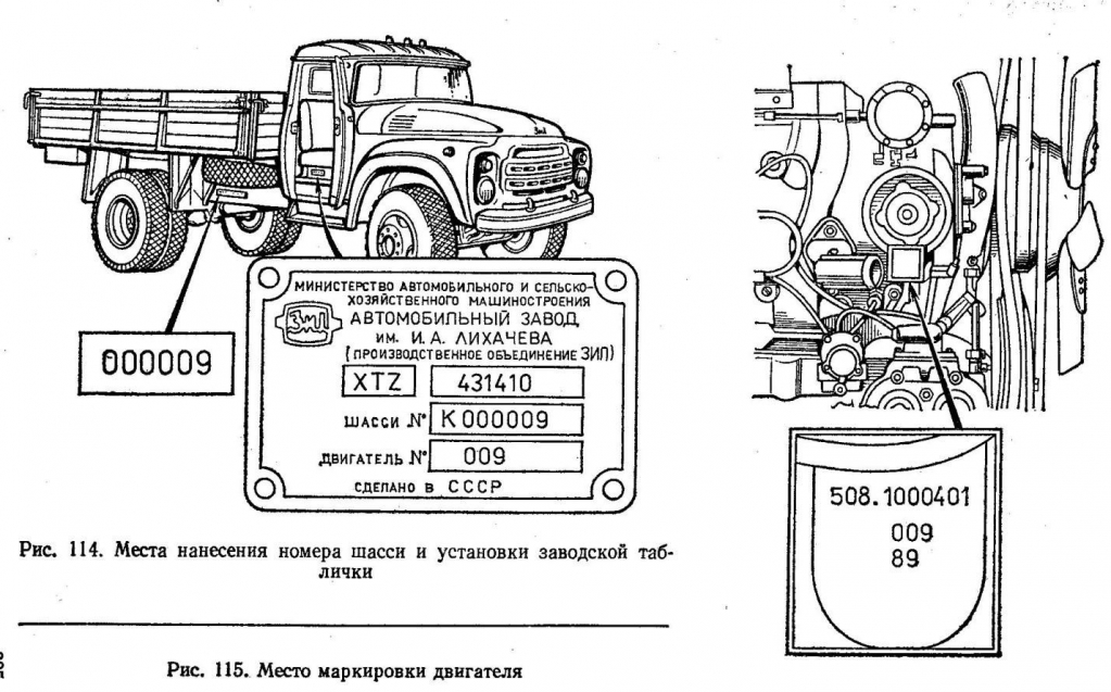 место маркировки деталей