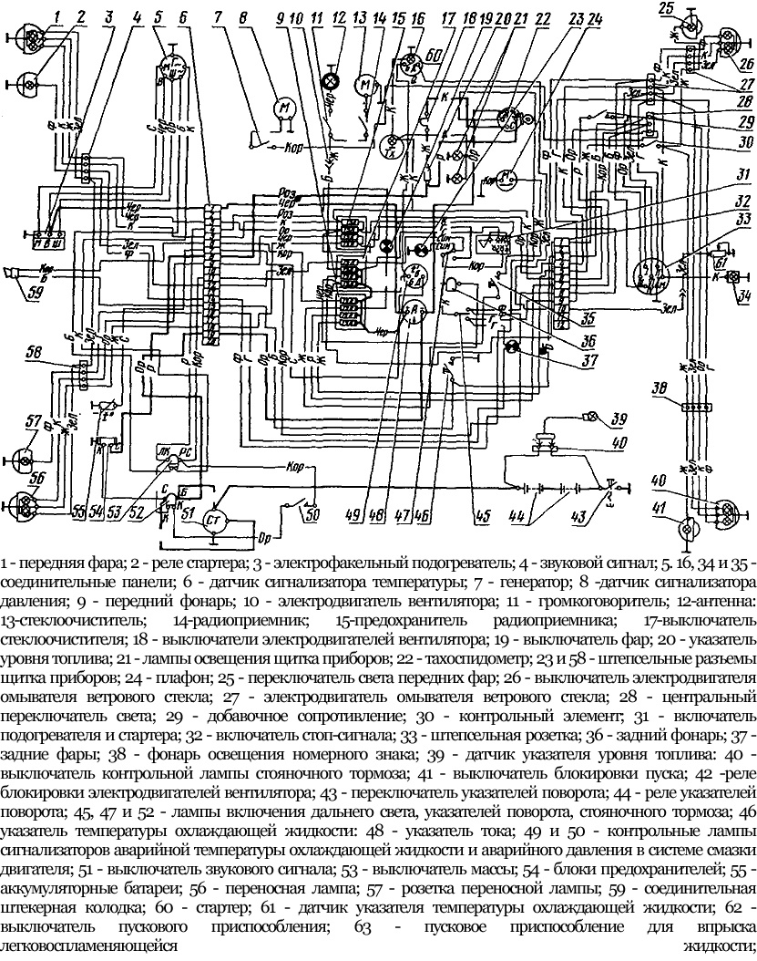 Схема электропроводки мтз 12 21