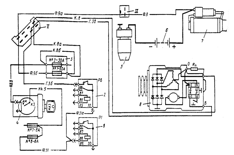 Схема подключения генератора МАЗ