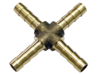 220148 Фитинг (крестовина) соединитель шлангов ф6/6/6/6мм елочка AMSH