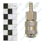 AT10797 Фитинг (штуцер) прямой; соединение быстросъемное (мама) - елочка ф8мм (компрессор,пневмоинструмент) AT