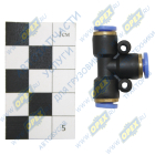 ATD901412 Фитинг (тройник) Т-образный; трубка ф 1/8"/ ф1/8"/ ф1/8" (цанга) пвх ATD