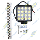 AE48S-16LED-55PC Фара рабочего света (ближний) светодиодная КВАДРАТНАЯ 48 вт; 48 вт ближний, 16 диодов,(110х55х140) 12/24V AVTOELECTRICA