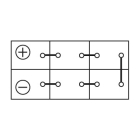 0 092 T30 800 Аккумулятор (АКБ) обратная полярность [3];12V-200Ah; 1050A (T3 080) Bosch