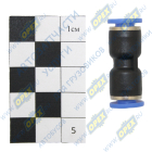 01038E Фитинг (штуцер) прямой; трубка ф5/ф5мм (цанга) Exovo