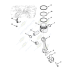 0028 Вкладыши шатунные (к-т) STD; Cummins ISF3.8 (Foton, Валдай, Зубренок, ПАЗ); комплект 8шт на а/м HAFFEN