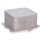 LOc 0324 Теплообменник (охладитель) масляный120х120 h=73; 8отв.крепления ф6 Газель Бизнес,Некст (дв.Cummins ISF 2.8); (аналог 5318533) Luzar