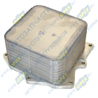 LOc 0324 Теплообменник (охладитель) масляный120х120 h=73; 8отв.крепления ф6 Газель Бизнес,Некст (дв.Cummins ISF 2.8); (аналог 5318533) Luzar