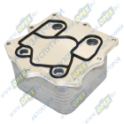 LOc 0324 Теплообменник (охладитель) масляный120х120 h=73; 8отв.крепления ф6 Газель Бизнес,Некст (дв.Cummins ISF 2.8); (аналог 5318533) Luzar