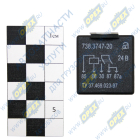 738.3747-20 Реле стартера КАМАЗ,УРАЛ 24В; 31х46, 5 клемм (1 двойной  контакт, 3 одинарных) АВАР