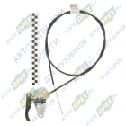 3302-8406150 Трос ф6 L=1800 в оплетке с кроншейном и рычагом капота ГАЗ-3302 (1538х0х0) АвтоТрос