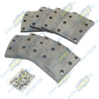 53229-3501105-СР Накладка тормозная (140х160) КамАЗ-53215,65115 (13-) (Н/О); сверлен.расточен(к-т 8 накладок,с закл., 8/6 отв.) АККОР