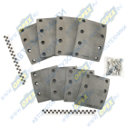 53229-3501105-СР Накладка тормозная (140х160) КамАЗ-53215,65115 (13-) (Н/О); сверлен.расточен(к-т 8 накладок,с закл., 8/6 отв.) АККОР