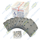 6520-3501105-01СР Накладка тормозная (205х180) КамАЗ передняя (9 отв.) после 2013г; (к-т 8 шт., с заклёп.) 9 АККОР