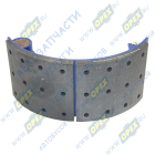 16231-3501092 Колодка L=550 S=160 с роликом ,втулками,пальцем,передняя/задняя тормозная с накладками (ПАЗ 3203,3204) АККОР