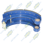 16231-3501092 Колодка L=550 S=160 с роликом ,втулками,пальцем,передняя/задняя тормозная с накладками (ПАЗ 3203,3204) АККОР